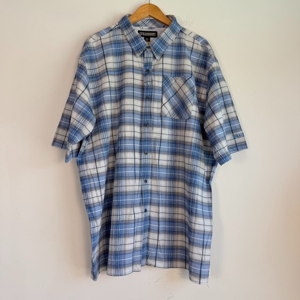 Blackhawk Warrior Wear Plaid Short Sleeve Shirt 2XL Snap Button Tactical